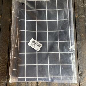 Rectangular Black & White Checkered Plaid Tablecloth 52x70 Birthday Party